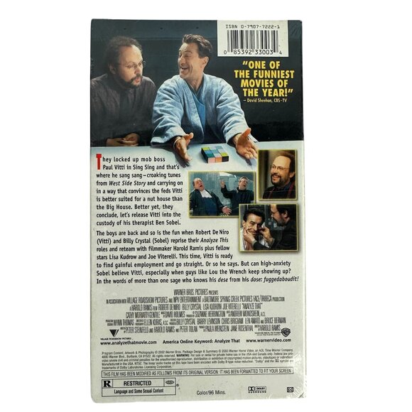 Analyze That VHS 2003 Comedy Robert De Niro Billy Crystal Harold Ramis - Picture 2 of 8